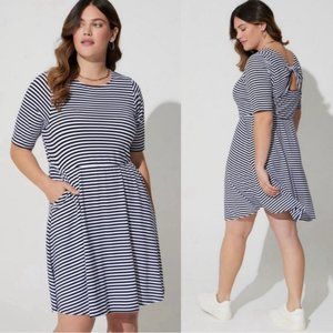 Torrid Mini Jersey Twist Back Skater Dress